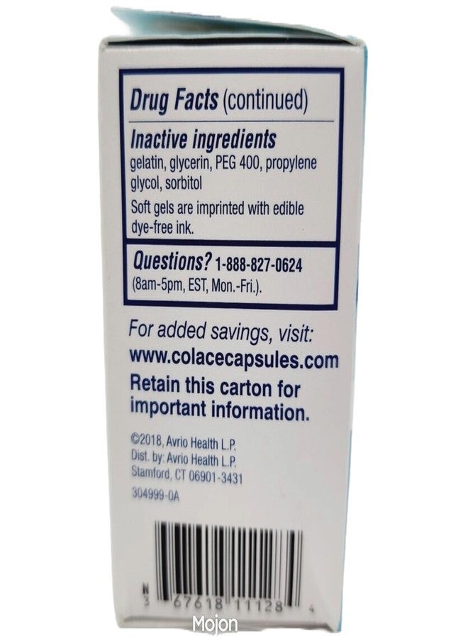 Colace Clear Docusate Sodium Stool Softener 50mg, 28 Count Per Box (2 Pack) - Image 4